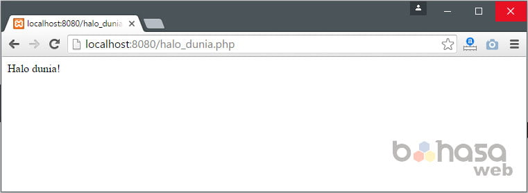 menjalankan file php