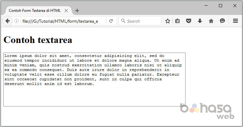 Cara Membuat Form Di Html Bahasaweb