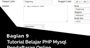 Membuat Formulir Pendaftaran Online Untuk Input Ke Database