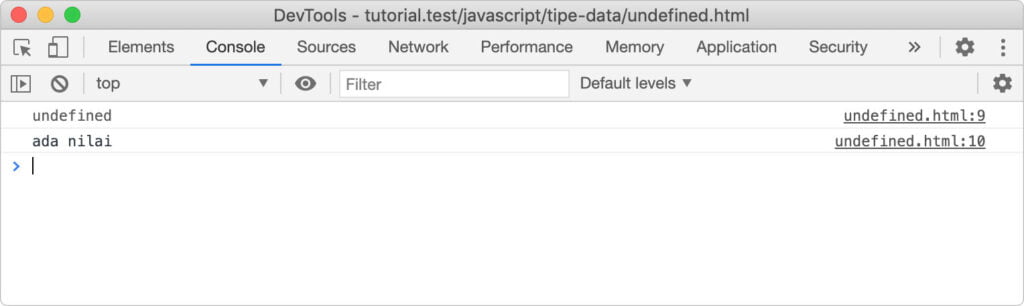 jenis tipe data di javascript