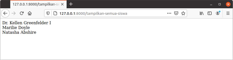 menampilkan data dari database di laravel