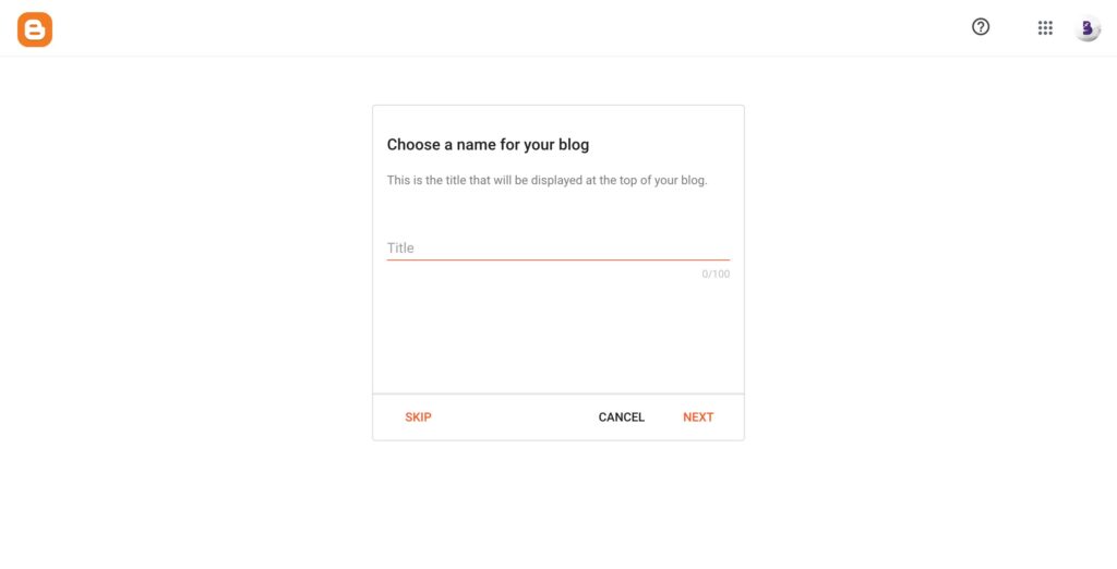 Step 3: Pilih Judul Blog