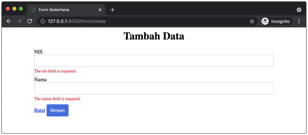 insert data di laravel