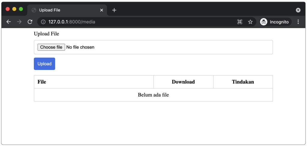 upload file dengan laravel
