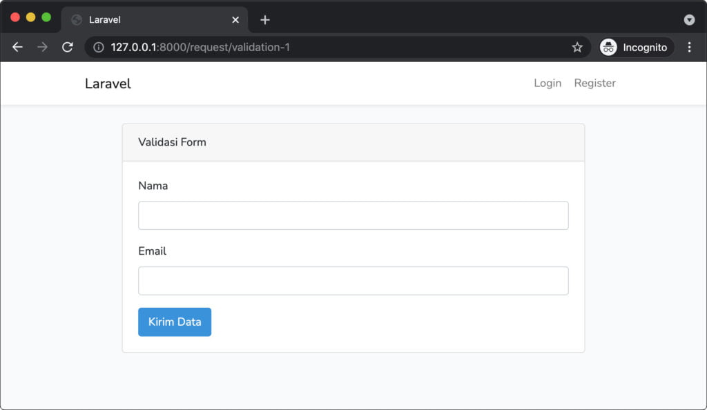 Form Validasi Di Laravel