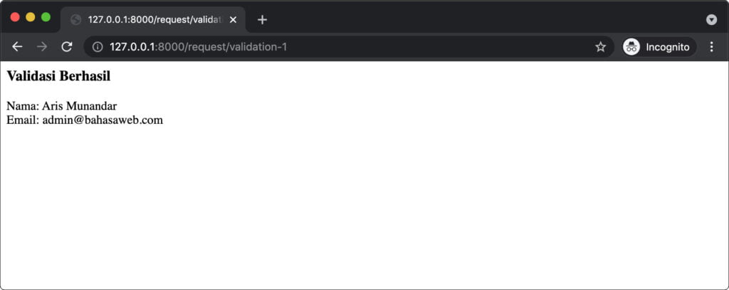 Validasi Form Di Laravel