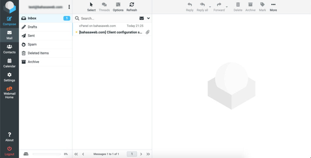 Roundcube Email Client UI