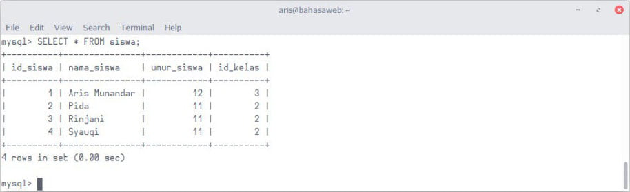 Select siswa