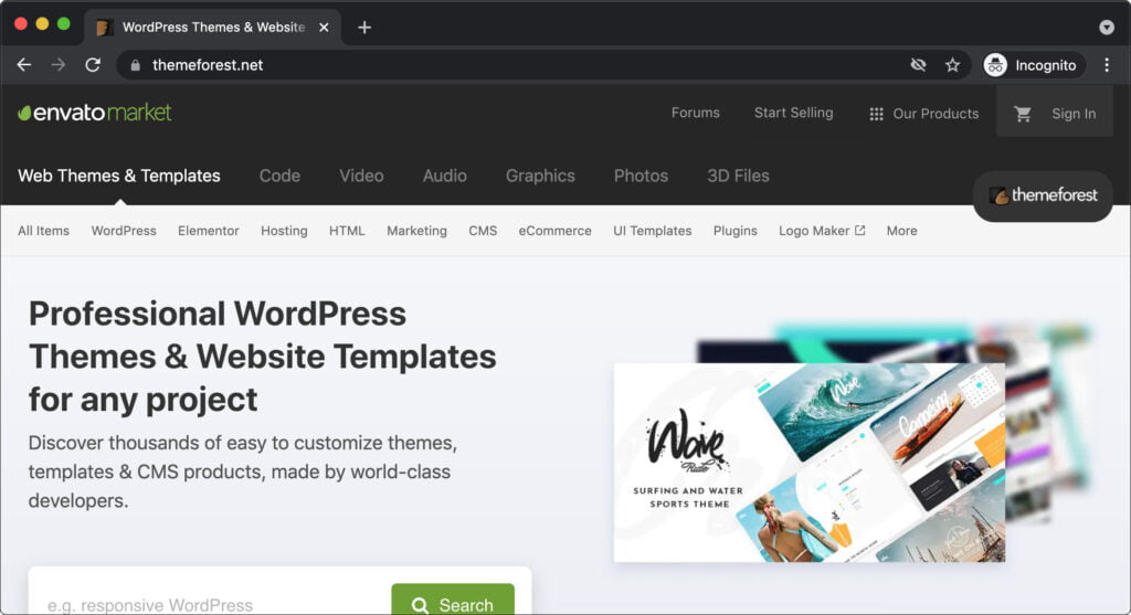 Situs Inspirasi - Themeforest